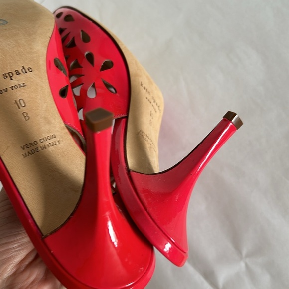 Kate Spade Jacey Powder Patent Leather Pink Slingback Heels - Picture 6 of 13